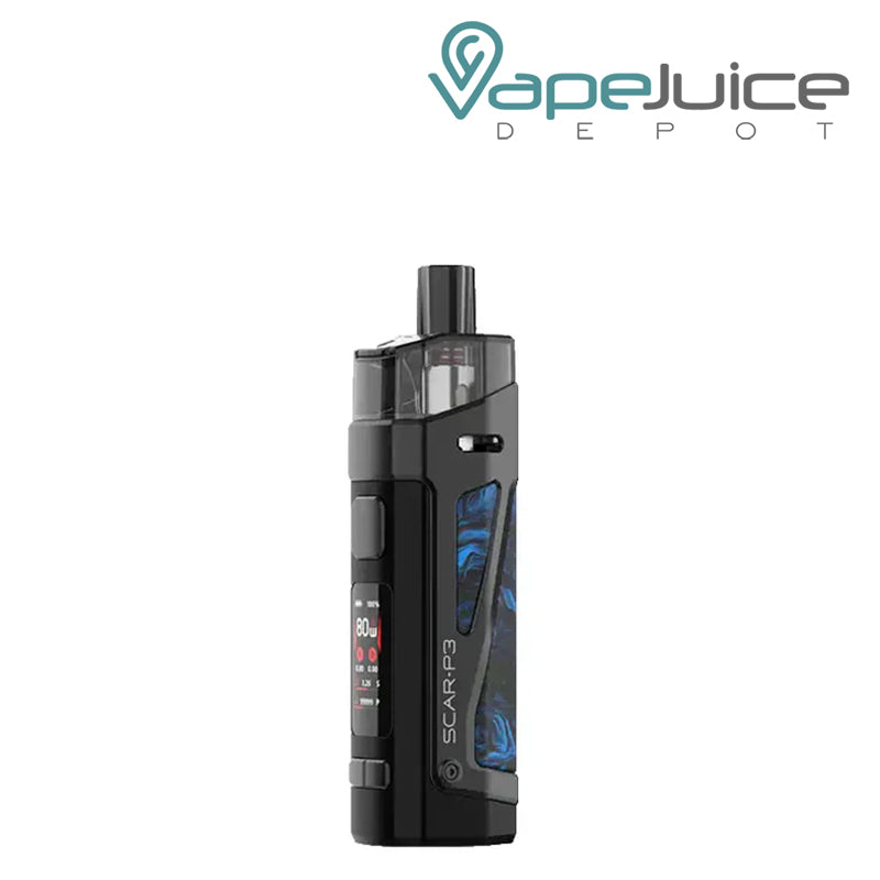 Fluid Blue SMOK SCAR P3 Pod Kit with firing button and display screen - Vape Juice Depot
