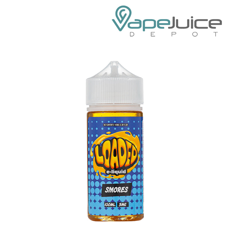 A 100ml bottle of Smores LOADED eLiquid - Vape Juice Depot