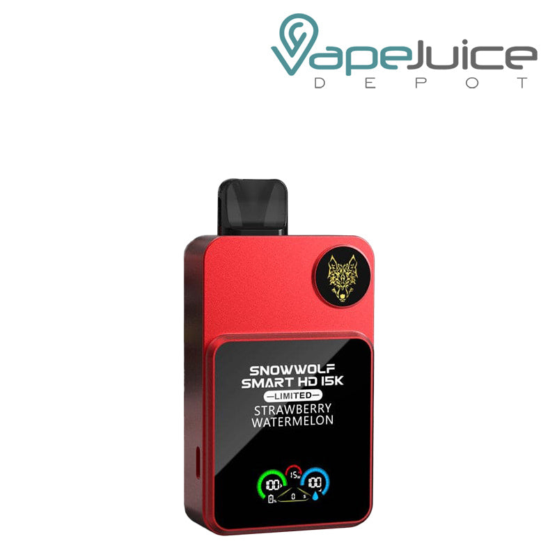 Strawberry Watermelon Snowwolf Smart HD 15K Disposable Vape with display screen - Vape Juice Depot