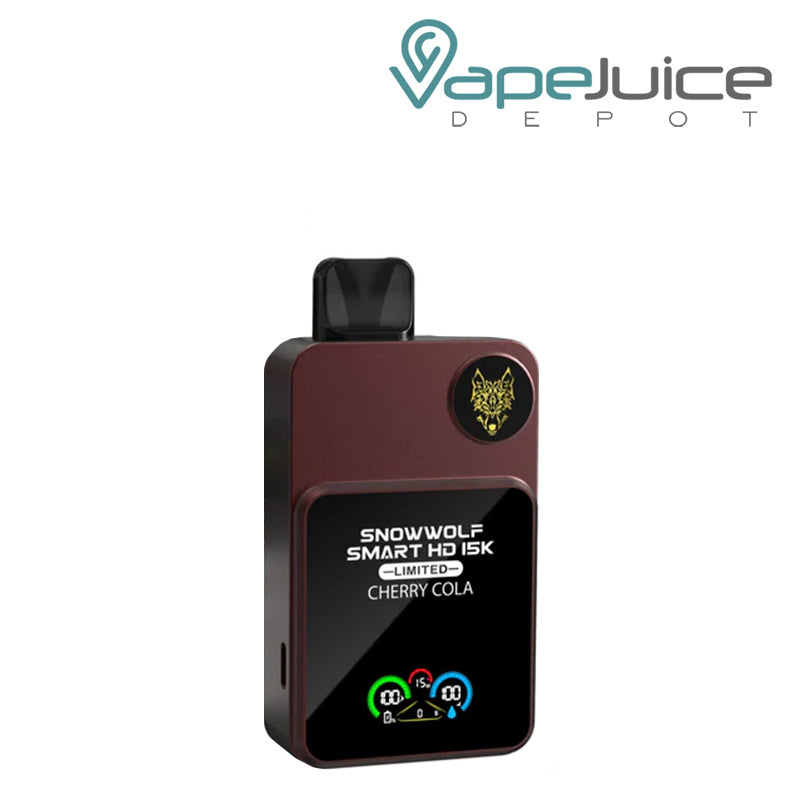 Cherry Cola Snowwolf Smart HD 15K Disposable Vape with a display screen - Vape Juice Depot