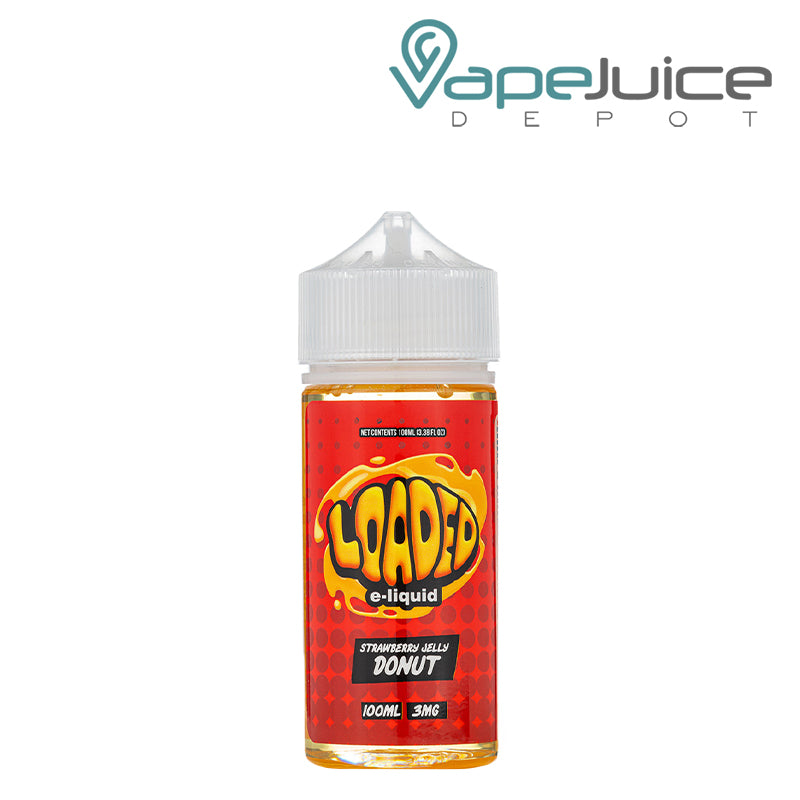 A 100ml bottle of Strawberry Jelly Donut LOADED eLiquid - Vape Juice Depot