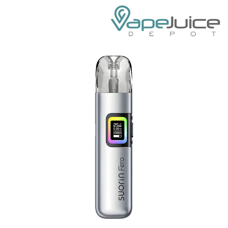 Silver Martini Suorin Fero Pod System with display screen - Vape Juice Depot