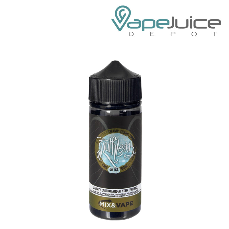 A 100ml bottle of Swamp Thang On Ice Ruthless Vapor - Vape Juice Depot