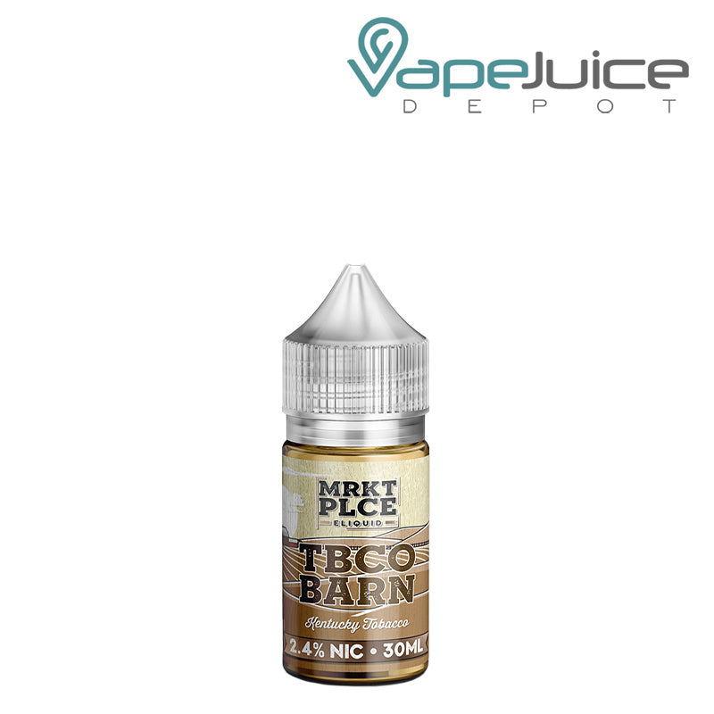 A 30ml bottle of Kentucky Tobacco MRKTPLCE TBCO Barn Salt - Vape Juice Depot