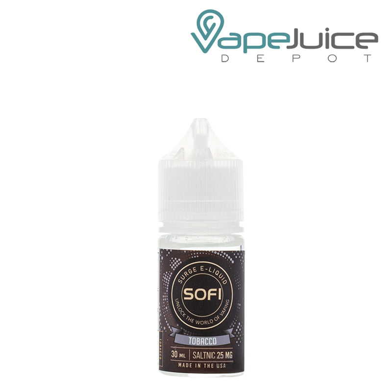 A 30ml bottle of Tobacco Sofi Surge Salts - Vape Juice Depot