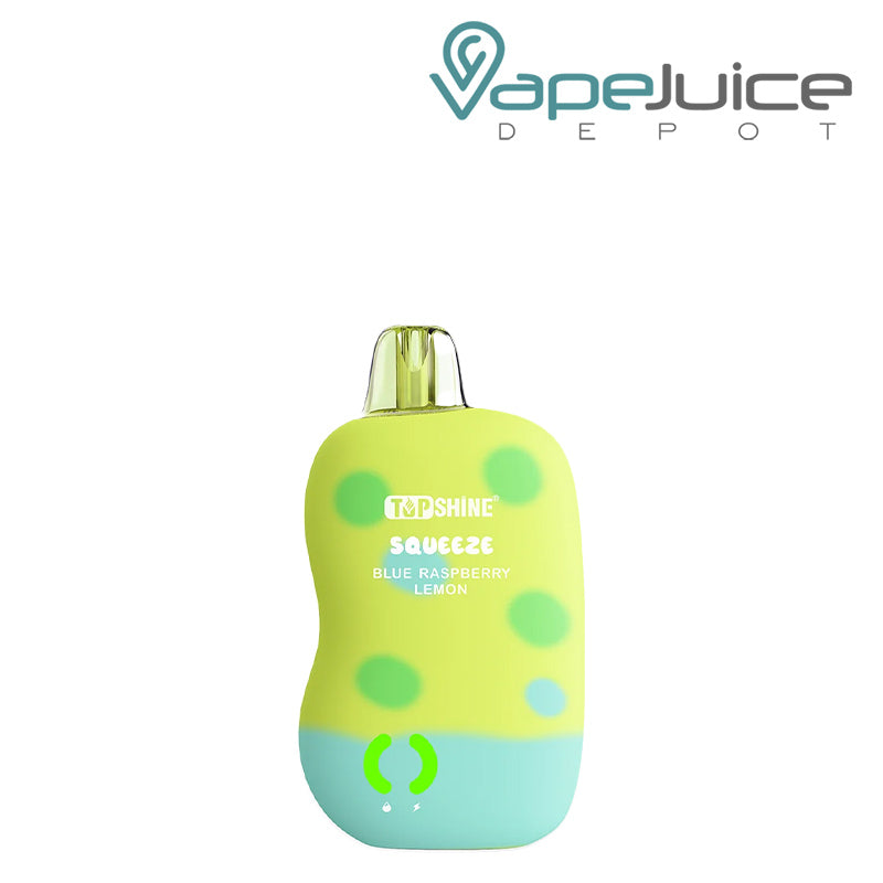 Raspberry Lemon TopShine Squeeze 10000 Disposable and a LED Indicator on it - Vape Juice Depot