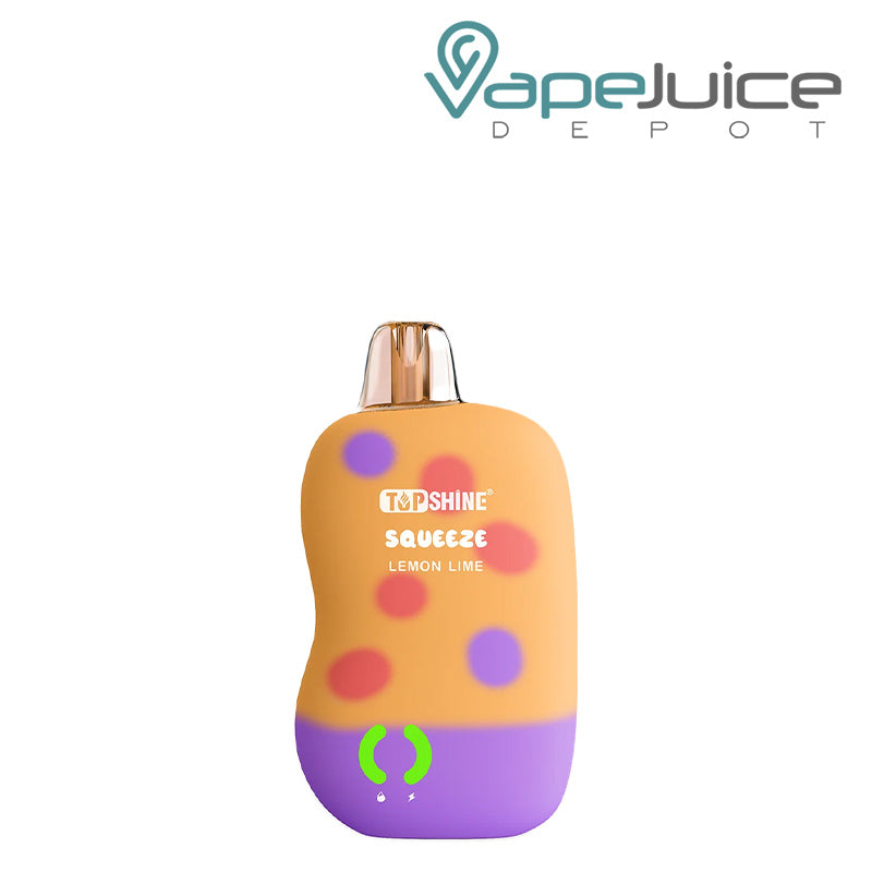 Lemon Lime TopShine Squeeze 10000 Disposable and a LED Indicator on it - Vape Juice Depot