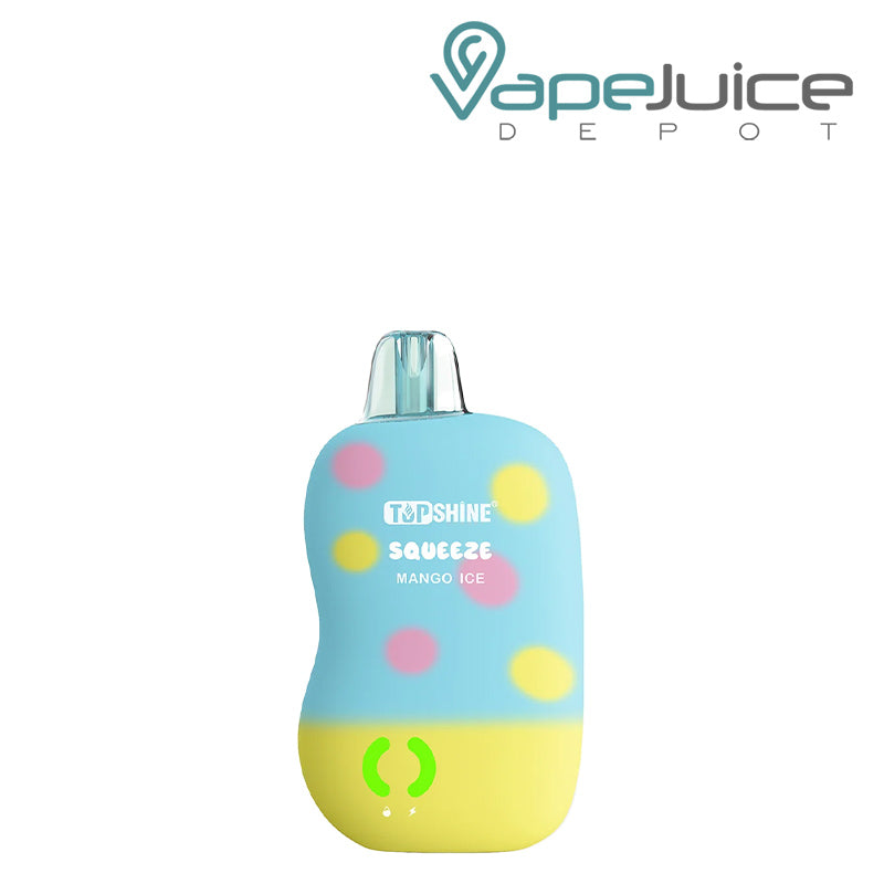 Mango Ice TopShine Squeeze 10000 Disposable and a LED Indicator on it - Vape Juice Depot