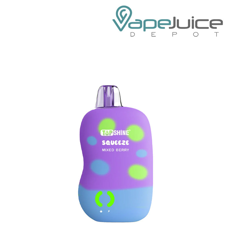 Mixed Berry TopShine Squeeze 10000 Disposable and a LED Indicator on it - Vape Juice Depot