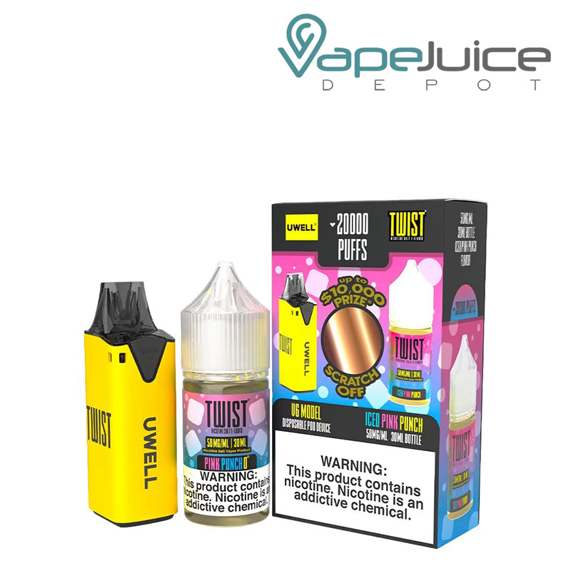 Uwell V6 Disposable Device +  Iced Pink Punch Daddy’s Vapor 30mL - Vape Juice Depot