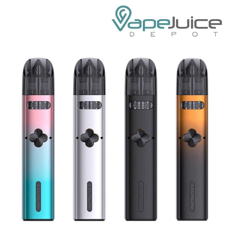 Four Colors of UWELL Caliburn Explorer Pod Kit - Vape Juice Depot