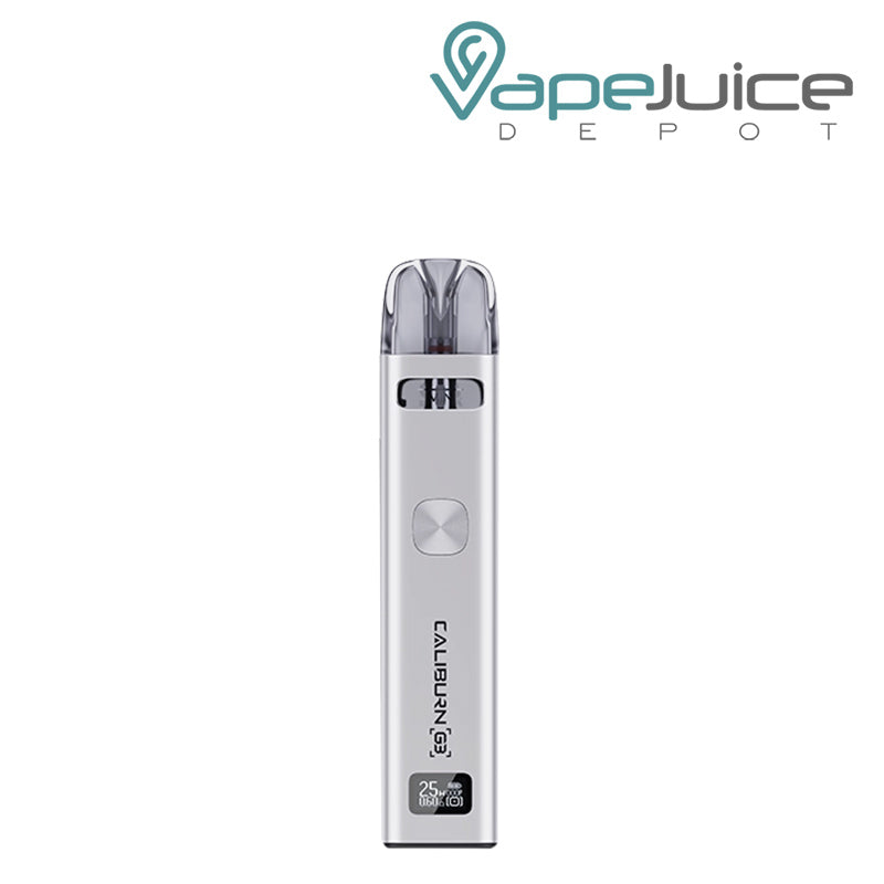 Silver UWELL Caliburn G3 Pod System Kit with OLED Display - Vape Juice Depot