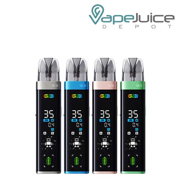 Four Colors of UWELL Caliburn G3 Pro Pod System with Display Screen - Vape Juice Depot