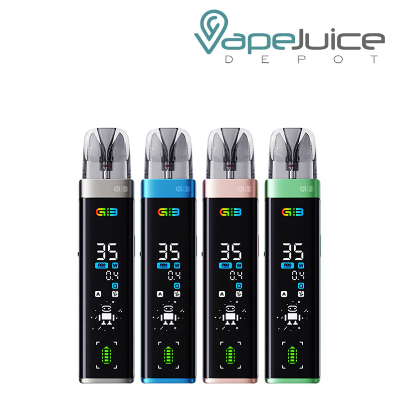 Four Colors of UWELL Caliburn G3 Pro Pod System with Display Screen - Vape Juice Depot