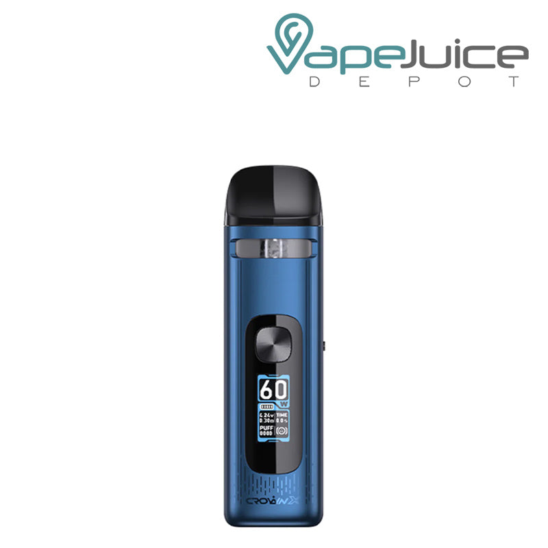 Blue UWELL Crown X Pod System with a Firing Button - Vape Juice Depot