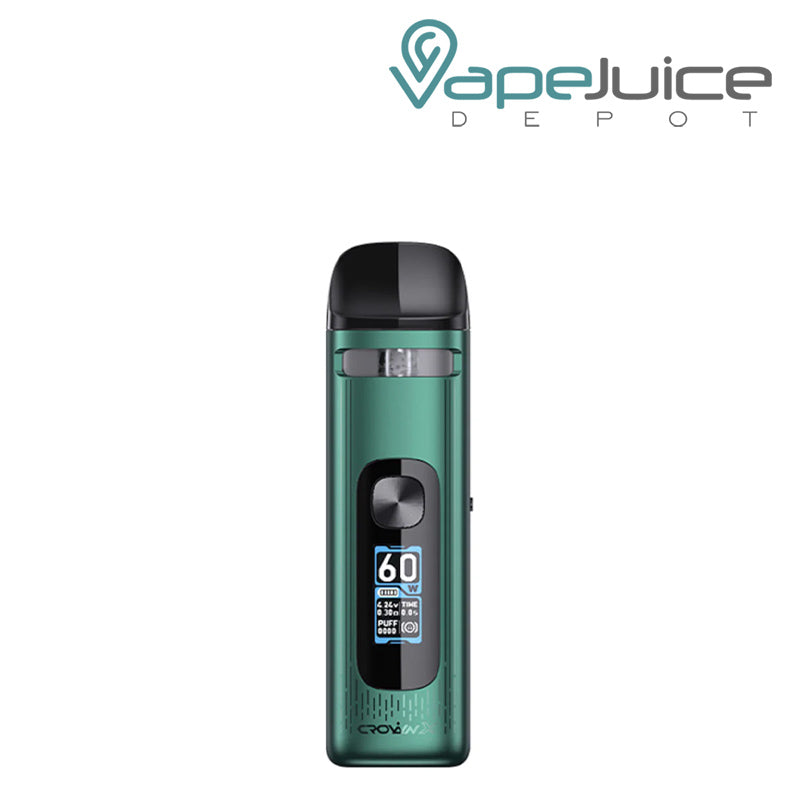 Green UWELL Crown X Pod System with a Firing Button - Vape Juice Depot