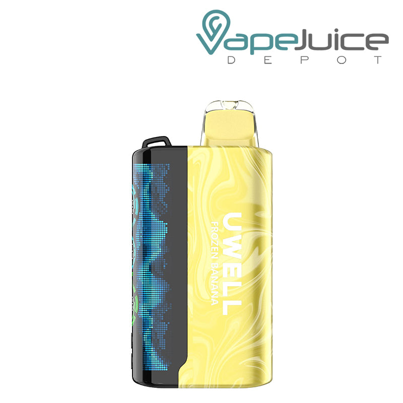 A frozen banana Uwell Koko 60k disposable with a 3D curved display screen - Vape Juice Depot
