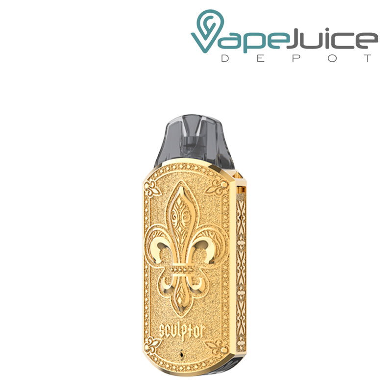 Side view of Gold UWELL Sculptor Pod System - Vape Juice Depot