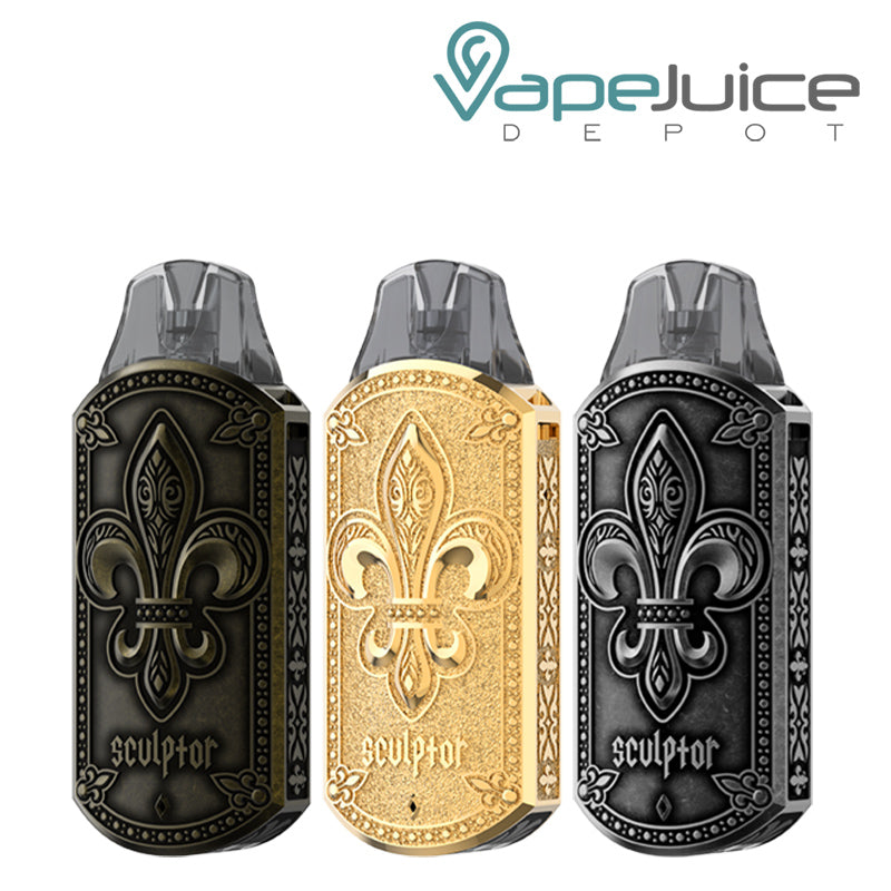 Three colors of UWELL Sculptor Pod System - Vape Juice Depot