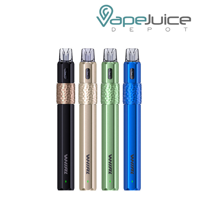 Four Colors of UWELL Whirl F Pod System Kit - Vape Juice Depot