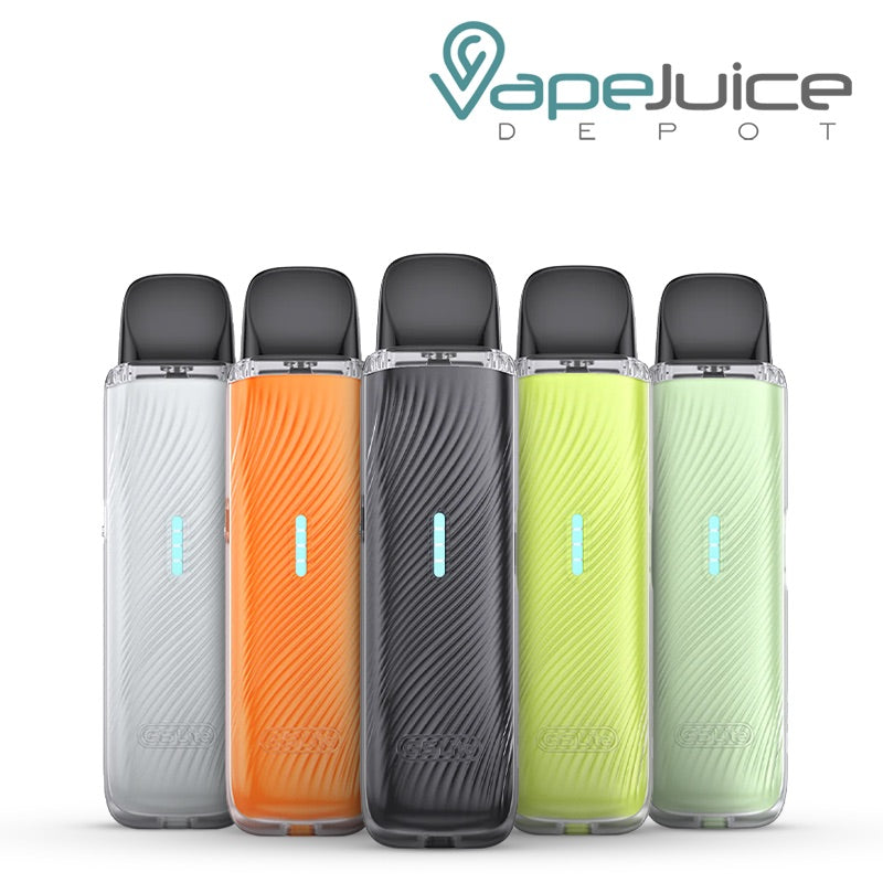 Five different colors of UWELL Caliburn G5 Lite Pod Kit - Vape Juice Depot