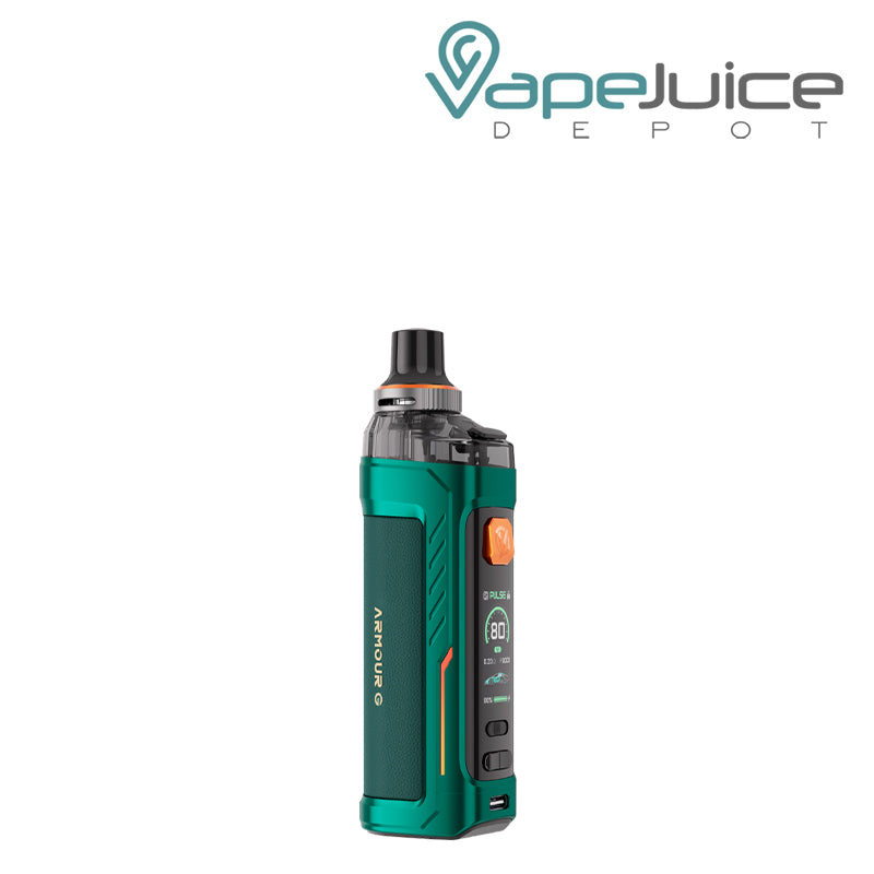 Green Vaporesso Armour G Kit with firing button and display screen - Vape Juice Depot