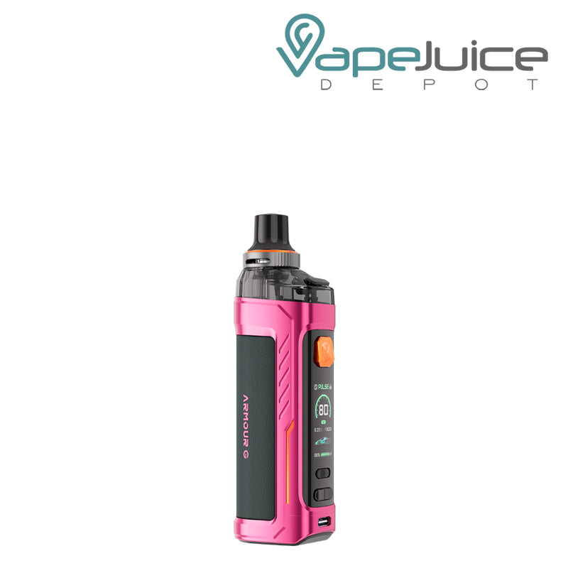 Pink Vaporesso Armour G Kit with firing button and display screen - Vape Juice Depot