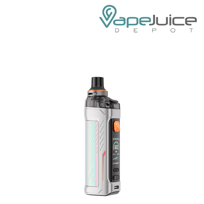 Silver Vaporesso Armour G Kit with firing button and display screen - Vape Juice Depot