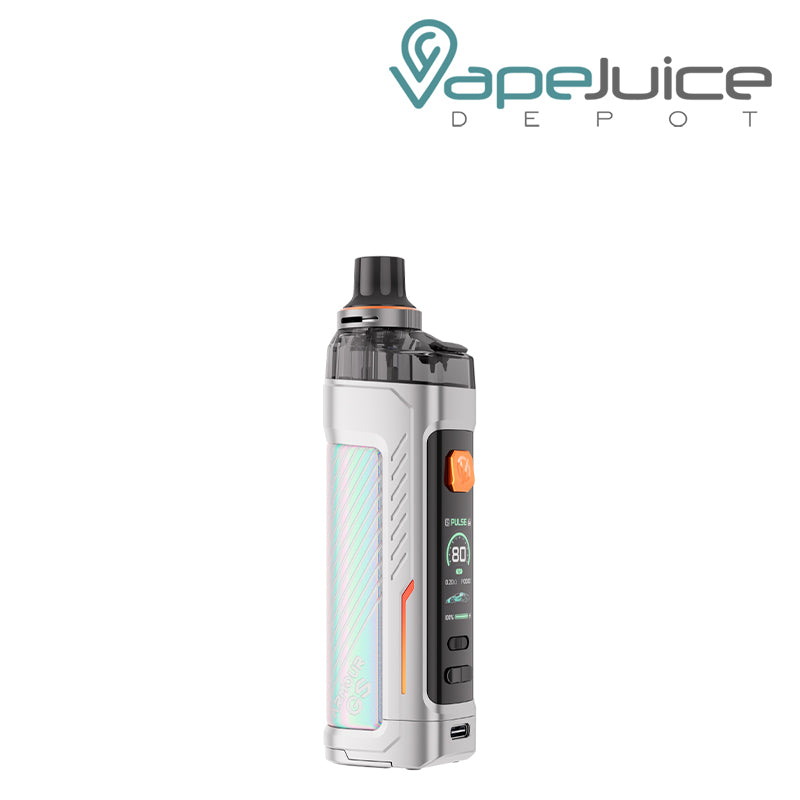 Silver Black Vaporesso Armour GS Kit with Firing button and display screen  - Vape Juice Depot