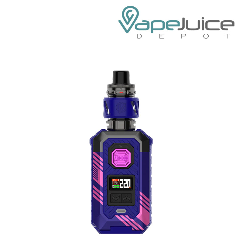 Cyber Blue Vaporesso Armour MAX Kit with display screen and adjustment buttons - Vape Juice Depot