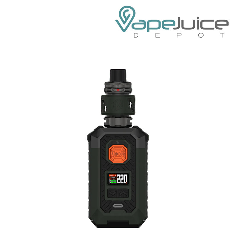 Green Vaporesso Armour MAX Kit with display screen and adjustment buttons - Vape Juice Depot