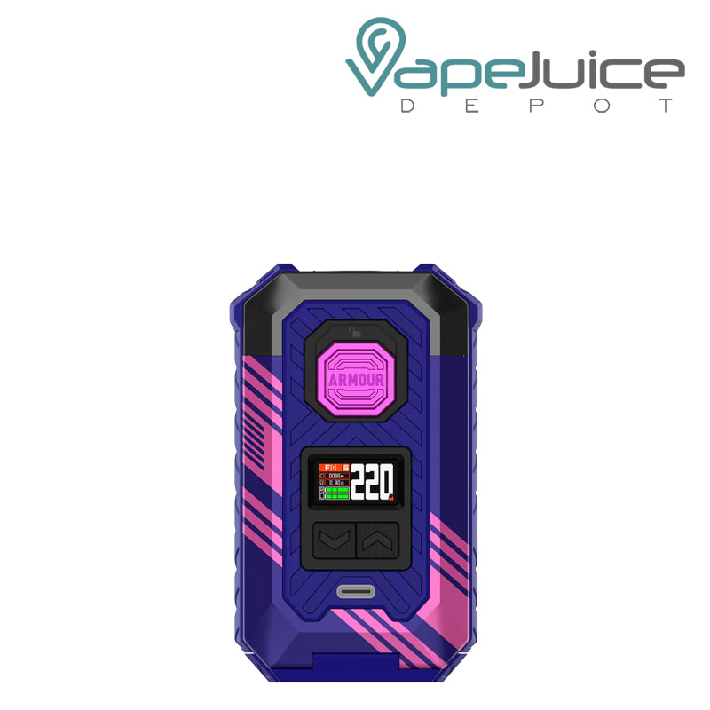 Cyber Blue aporesso Armour MAX Mod with display screen and two adjustment buttons - Vape Juice Depot