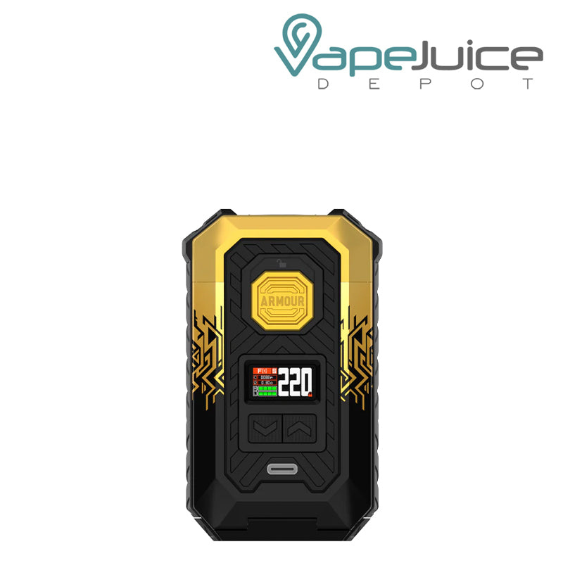 Cyber Gold aporesso Armour MAX Mod with display screen and two adjustment buttons - Vape Juice Depot