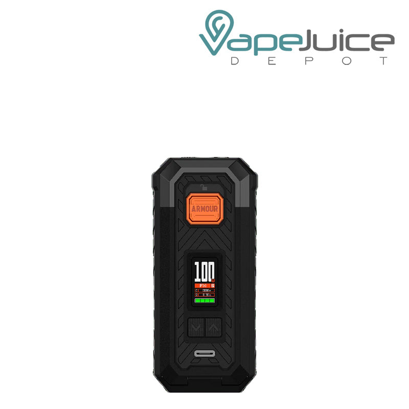 Black Vaporesso Armour S Box Mod with display screen and adjustment buttons - Vape Juice Depot