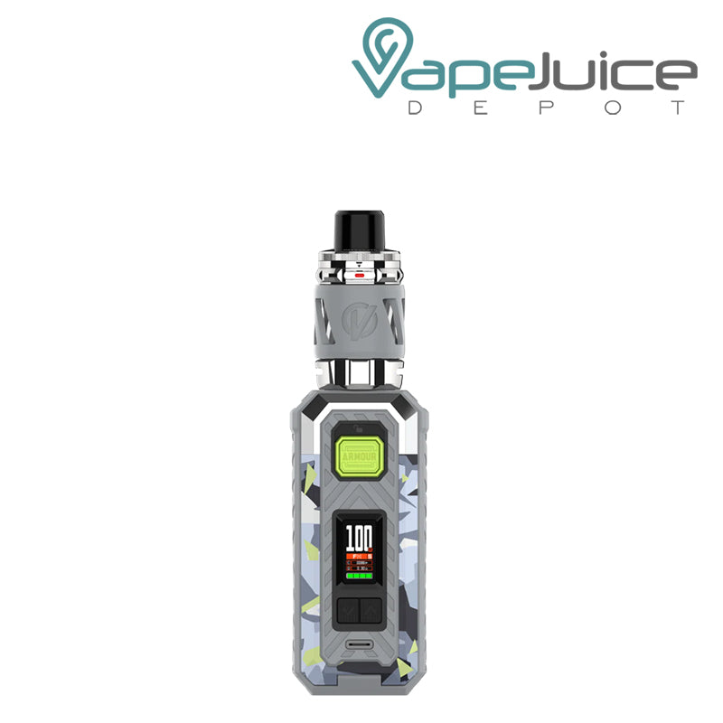 Camo Blue Vaporesso Armour S Mod Kit with display screen and adjustment buttons - Vape Juice Depot