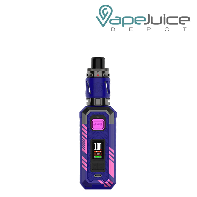 Cyber Blue Vaporesso Armour S Mod Kit with display screen and adjustment buttons - Vape Juice Depot