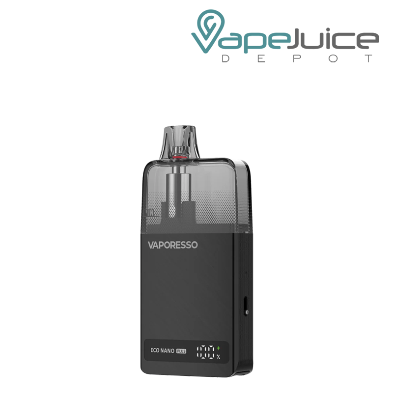 Midnight Black Vaporesso ECO Nano Plus Pod System Kit with digital screen - Vape Juice Depot