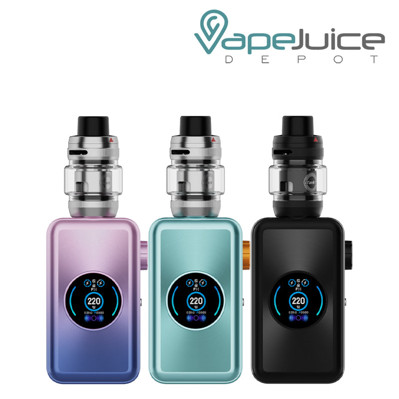 Three Colors of Vaporesso GEN Max Starter KIt with display screen - Vape Juice Depot