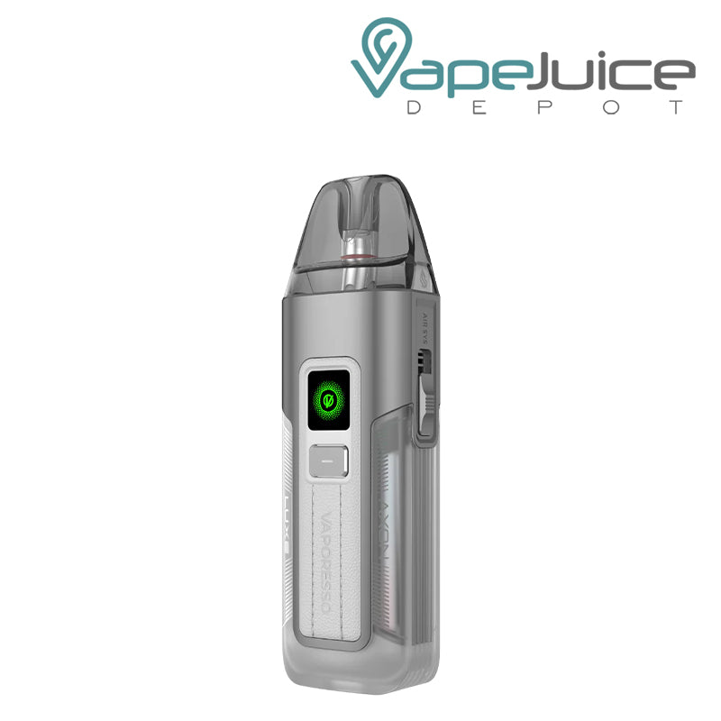 White Silver Vaporesso LUXE X2 Pod System with firing button - Vape Juice Depot