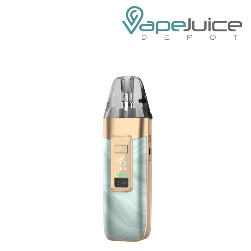 A Fluid Green Vaporesso LUXE X3 Pod Kit with a digital screen - Vape Juice Depot
