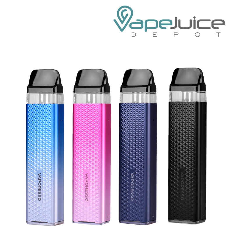 Four different colors of Vaporesso XROS 3 Mini Pod 1.0 Kit - Vape Juice Depot