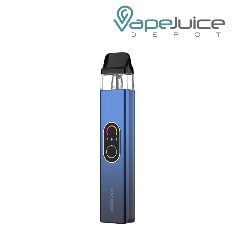 Blue Vaporesso XROS 4 Pod Kit with firing button - Vape Juice Depot