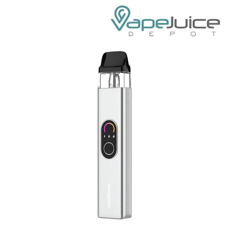 Silver Vaporesso XROS 4 Pod Kit with firing button - Vape Juice Depot