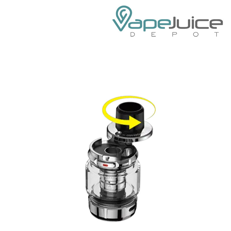 Detailed view of top part of Vaporesso iTank 2 Atomizer - Vape Juice Depot