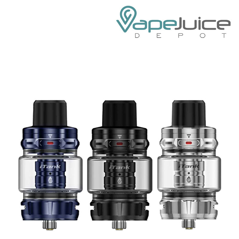 Three colors of Vaporesso iTank 2 Atomizer - Vape Juice Depot