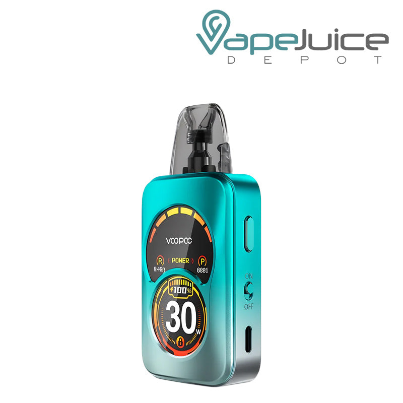 Azure Blue VooPoo ARGUS A Pod System Kit with Dual Zone Display Screen and Buttons - Vape Juice Depot