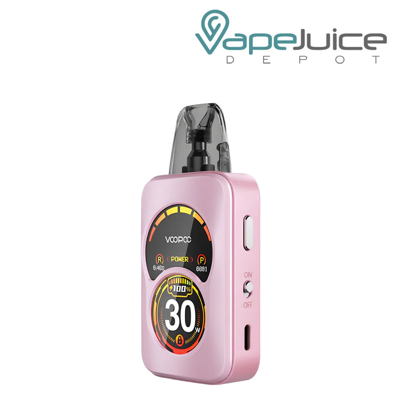 Crystal Pink VooPoo ARGUS A Pod System Kit with Dual Zone Display Screen and Buttons - Vape Juice Depot