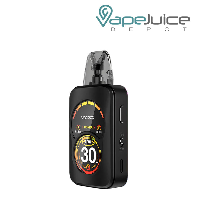 Phantom Black VooPoo ARGUS A Pod System Kit with Dual Zone Display Screen and Buttons - Vape Juice Depot