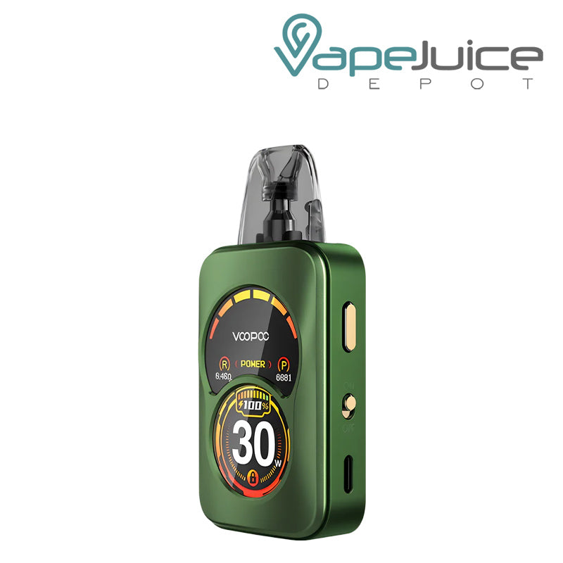 Racing Green VooPoo ARGUS A Pod System Kit with Dual Zone Display Screen and Buttons - Vape Juice Depot