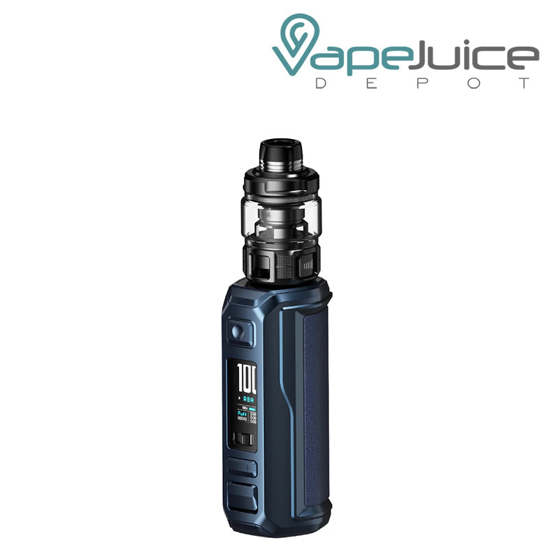 Dark Blue VooPoo ARGUS MT 100W Starter Kit with display screen and adjustment buttons - Vape Juice Depot